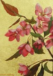 Cherry Branch Diptych (with gold leaf)