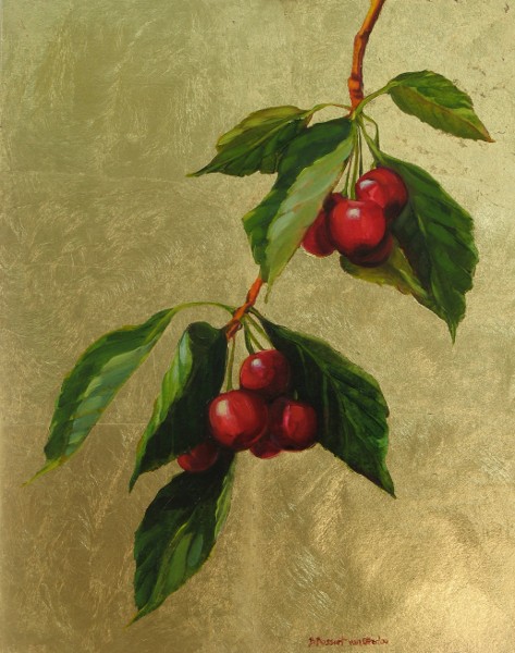 Cherry Branch (with gold leaf)