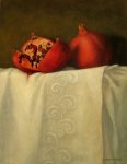 Pomegranates on White