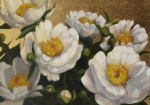 White Peonies on Gold